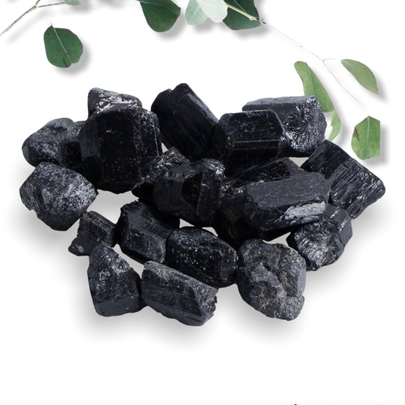 Black Tourmaline Raw Rough Crystal Stone - Picture 1 of 4